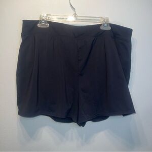 Lands End 18W Black Swim Skirt Beach Swim Vacation Built in Briefs Length 14.5
